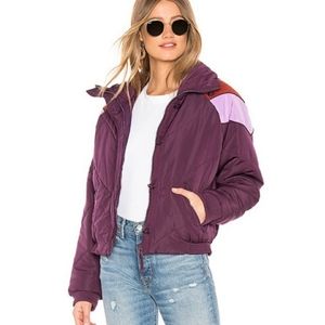 heidi chevron ski puffer jacket